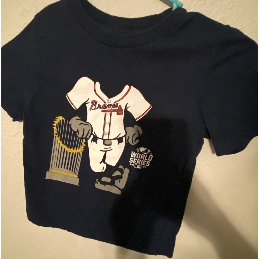 MLB Atlanta Braves T Shirt, Retro Baseball Shirt Boys Size 7